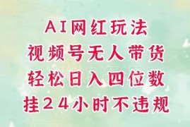 视频号AI网红无人直播带货教程 手机挂播低门槛上手赚钱