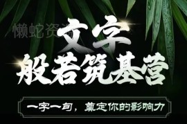 文字般若筑基营课程 学文案打造个人IP提升影响力与吸金力