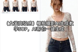 女装高级感棚拍摄影AI生成教学SOP 零基础一键出片方法详解