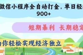 微信小程序全自动打金副业详解 低门槛稳定收益项目实操指南