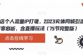 2023实体店同城引流获客教程 含IP打造及直播玩法75节完整版