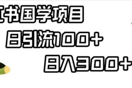 小红书国学项目实操攻略 轻松引流过百单日收益可达300+