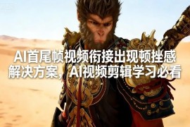 AI视频剪辑首尾帧衔接有顿挫感怎么办 新手学习实用指南