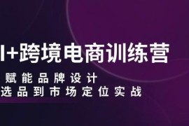 AI+跨境电商训练营 从选品品牌设计到市场定位全流程实战课