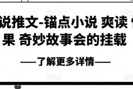 小说推文项目资源 锚点小说爽读快果奇妙故事会挂载教程