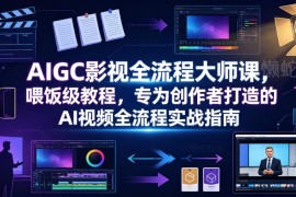 零基础AIGC影视全流程大师课 创作者AI视频实战教程