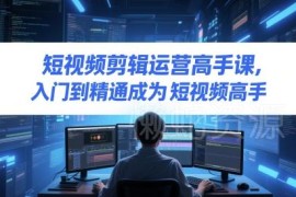 0基础可学短视频剪辑运营课 从拍摄到变现全流程教学
