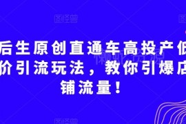 直通车高投产低价引流实操玩法 教你快速引爆店铺免费流量