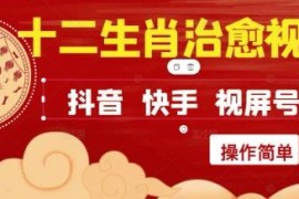 抖音小红书视频号十二生肖治愈视频制作及运营实操教程