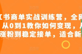 小红书商单变现实战教程 新手从起号涨粉到稳定接单全指南