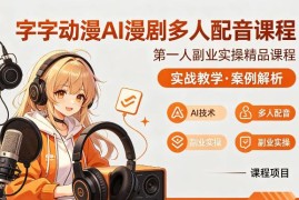 字字动漫AI漫剧多人配音实战课程 全流程教学附案例解析