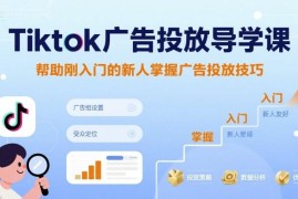TikTok广告投放入门导学课 新手快速掌握全流程投流技巧