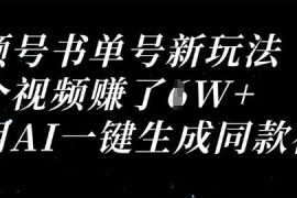 2025视频号书单号新玩法 借助AI一键生成内容单条收益过万