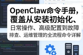 OpenClaw全流程命令详解手册 覆盖安装配置运维故障排查全环节