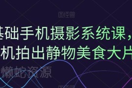 0基础可学的手机摄影系统课 教你用手机拍出静物美食大片