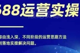 零基础学1688实操运营 全流程落地运营方法系统教学课程