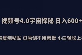 视频号4.0宇宙探秘内容赚钱玩法 无需剪辑小白即可轻松操作