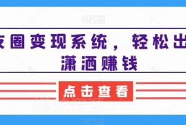 朋友圈变现系统实操教程 私域发圈出货赚钱全流程技巧