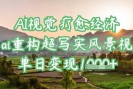 AI重构超写实疗愈风景视频 低门槛变现项目全流程教程