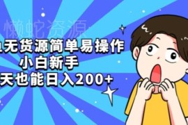 闲鱼无货源全流程实操教程 小白入门可轻松实现日入200+