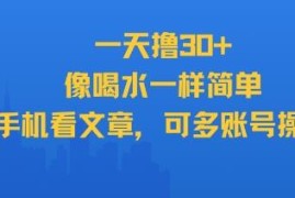 手机看文章赚收益副业分享 支持多账号操作单日可赚30+