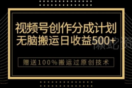 视频号分成计划搭配私域双重变现 无技术门槛实操全攻略
