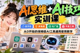 0基础保姆级AI工具通用教学 含思维培养与实操使用技巧