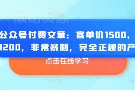 正规高利润副业项目：客单价1500单利1200小红书低粉可操作