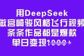 如何用DeepSeek制作宫崎骏风格飞行视频 实操及变现教程
