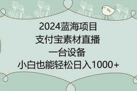 2024年支付宝素材直播蓝海项目实操教程 无需出镜小白可上手