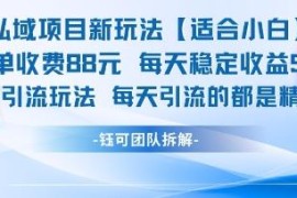 适合小白的低门槛私域项目新玩法 手机操作单日稳定收益三位数