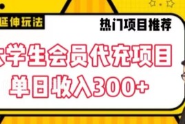 大学生专属会员代充低门槛副业拆解 当日可实现变现300元以上
