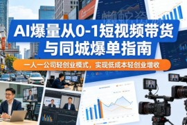 AI赋能短视频带货与同城爆单教程 单人轻创业增收实操指南