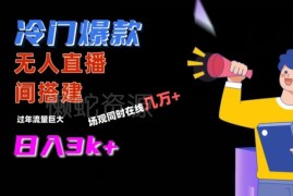 冷门爆款无人直播间手把手搭建 高流量变现玩法全解析