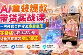 AI童装爆款带货实战课 零基础可落地的童装变现全流程教学