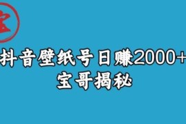 无需真人露脸的抖音壁纸号运营 多种变现模式实操全拆解