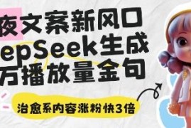 借助DeepSeek生成治愈系深夜文案 短视频涨粉变现实操指南