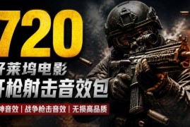 720+款汉化好莱坞枪击音效素材包 满足影视剪辑配音制作需求