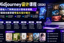 2026新版Midjourney AI设计课程 零基础入门到商业落地全链路