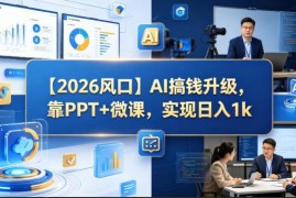 2026AI搞钱新方向 用AI生成PPT微课 低门槛做副业稳定增收