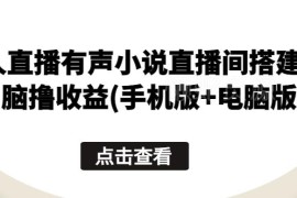手机+电脑版无人直播有声小说直播间搭建及收益实操教程