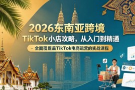2026东南亚跨境TikTok小店运营全攻略 4月更新从入门到精通实战课