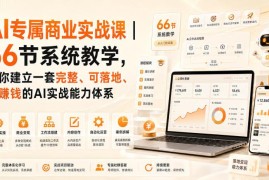 66节AI商业实战系统课 搭建可落地变现的AI实战能力体系