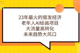 2023银发经济风口 老年人AI绘画项目实操及变现玩法详解