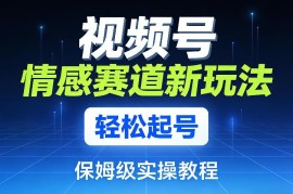 视频号情感赛道全新玩法 零基础轻松起号保姆级实操教程