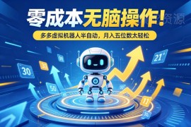 拼多多虚拟电商半自动化玩法 低门槛轻资产创业实操指南