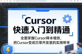 Cursor从入门到精通使用教程 掌握AI编程工具提效实用技巧