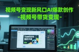 视频号AI爆款创作全指南 账号运营到多模式变现实操教学