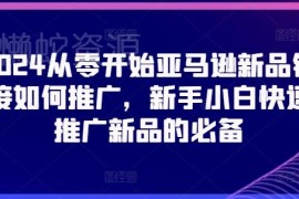 2024亚马逊新品链接推广全攻略 新手从零入门实操教程