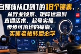实体老板自媒体从0到1运营指南 18个可落地实操锦囊分享